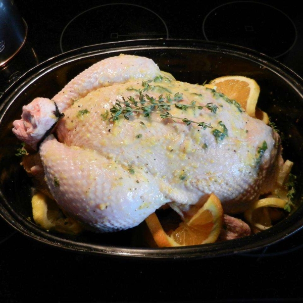 Holiday Fruit Stuffed Roasted Chicken
