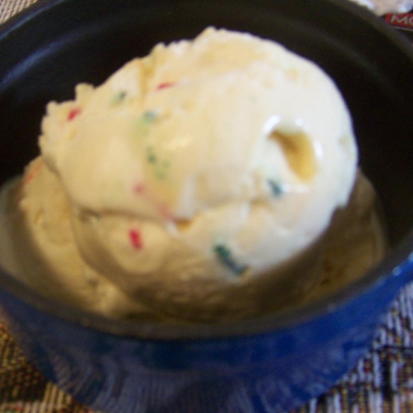 No-Churn Cake Batter Ice Cream