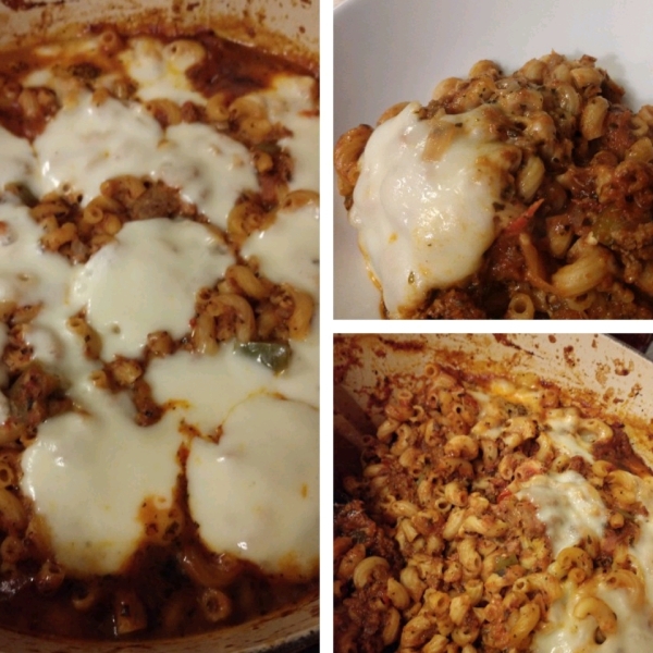 Miles of Mozzarella Baked Mostaccioli