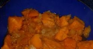 Spicy Glazed Sweet Potatoes and Pineapples