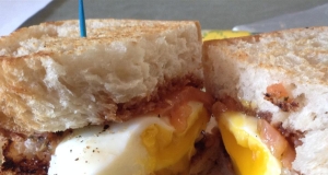 Smoked Salmon Sandwich with Poached Egg