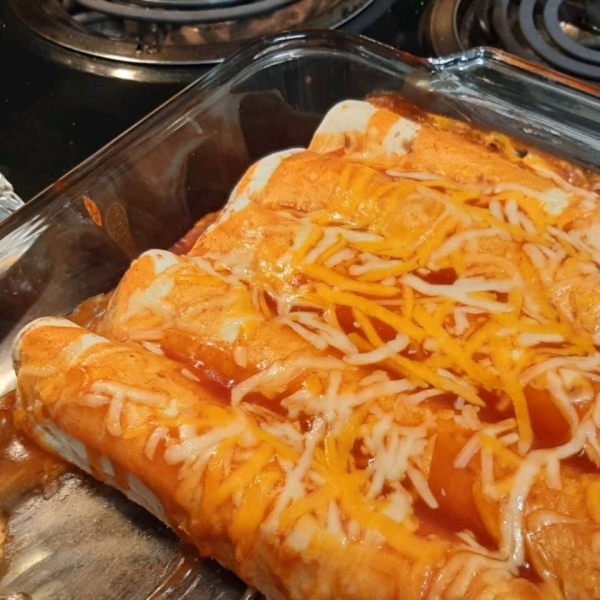 Easy Creamy Chicken Enchiladas