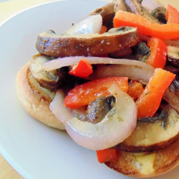 Vegetarian Mushroom Philly Cheese Steak Sandwiches