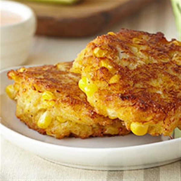 Crab and Corn Cakes with Roasted Pepper-Yogurt Aioli