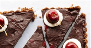 No Bake Dark Chocolate Cherry Tart