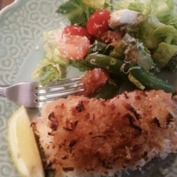 Baked Salmon with Coconut Crust