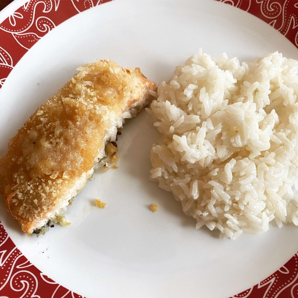 Baked Salmon with Coconut Crust