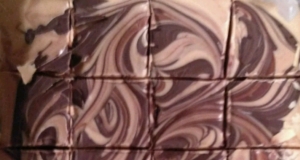 Microwave Peanut Butter Chocolate Swirl Fudge