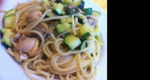 Pasta with Clams, Zucchini, and Zucchini Blossoms