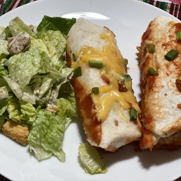 Beefy Broccoli & Cheddar Burritos
