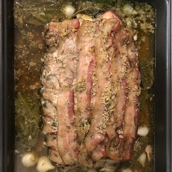 Herb, Garlic and Bacon Pork Loin