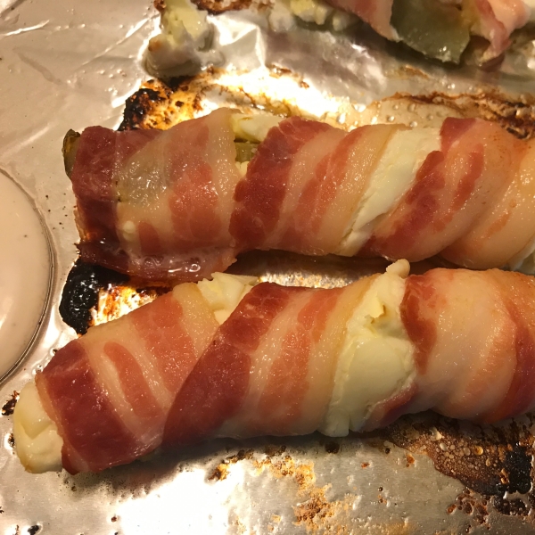 Bacon-Wrapped Pickles
