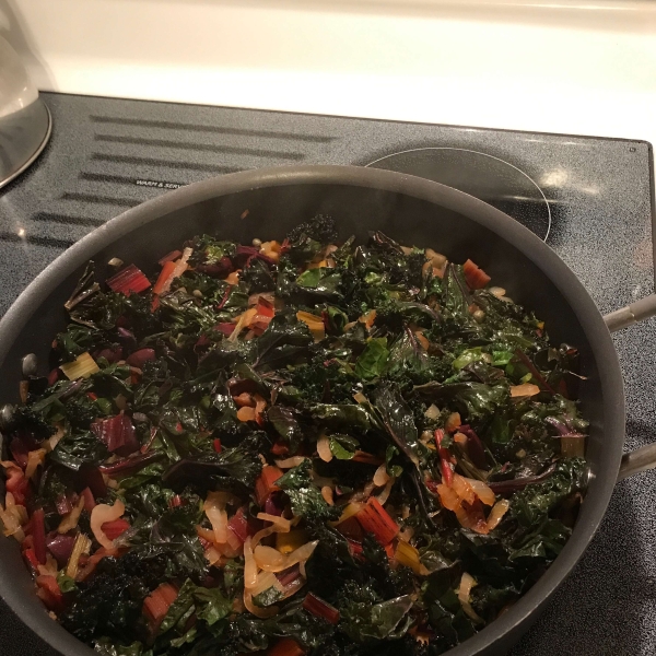 Red Chard and Caramelized Onions