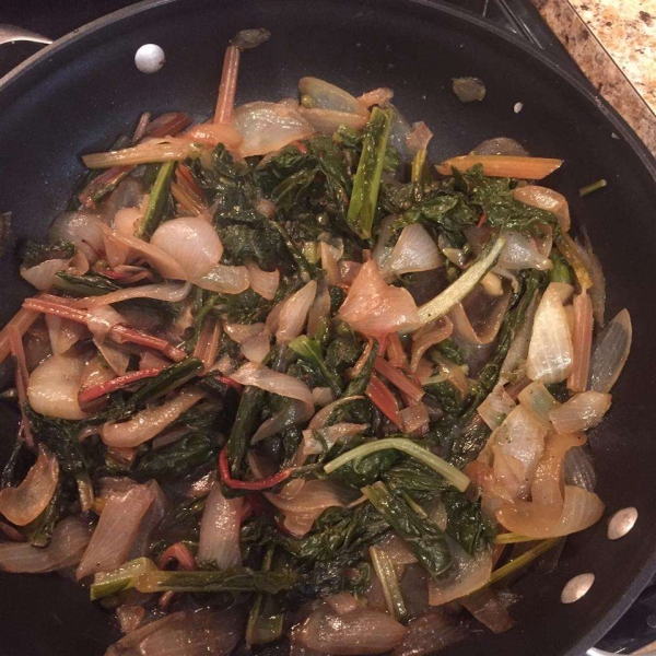 Red Chard and Caramelized Onions