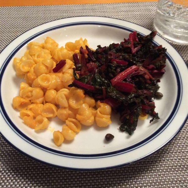 Red Chard and Caramelized Onions