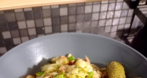 Fried Cabbage with Bacon, Onion, and Garlic