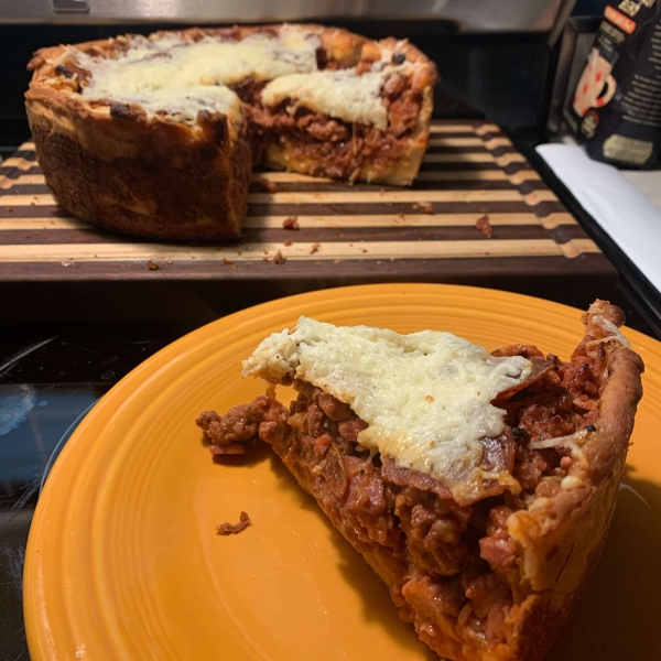 Double Crust Stuffed Pizza