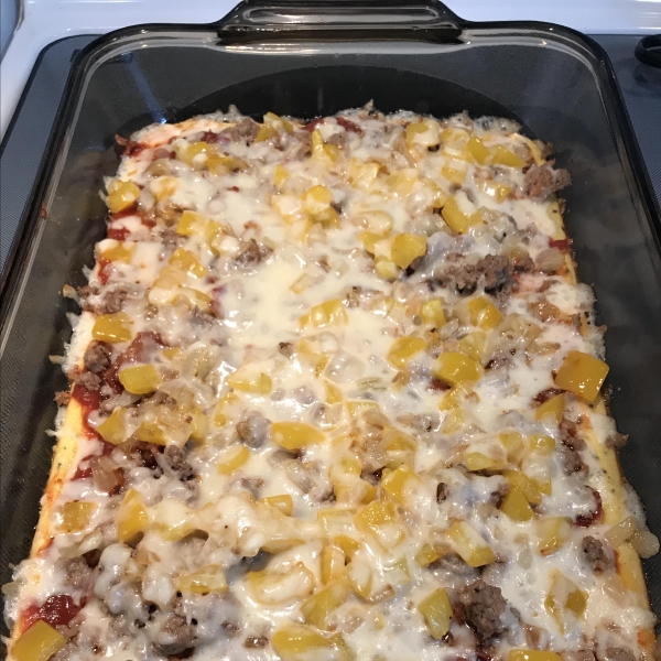 Low-Carb Deep-Dish Breakfast Pizza