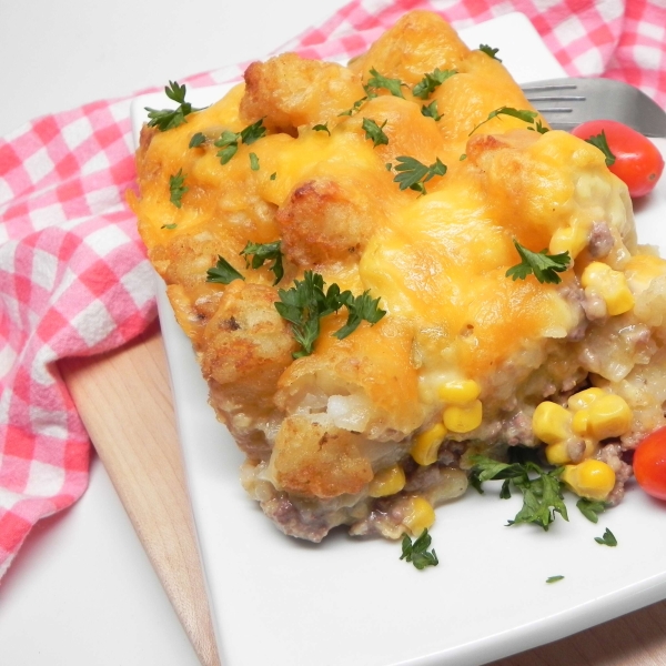 Tater Tot Corn Casserole