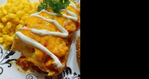 Creamy Chicken Enchiladas with White Sauce