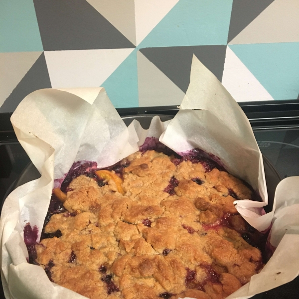 Peach and Blueberry Cobbler