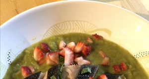 Spring Pea Green Curry with Black Cod and Strawberry