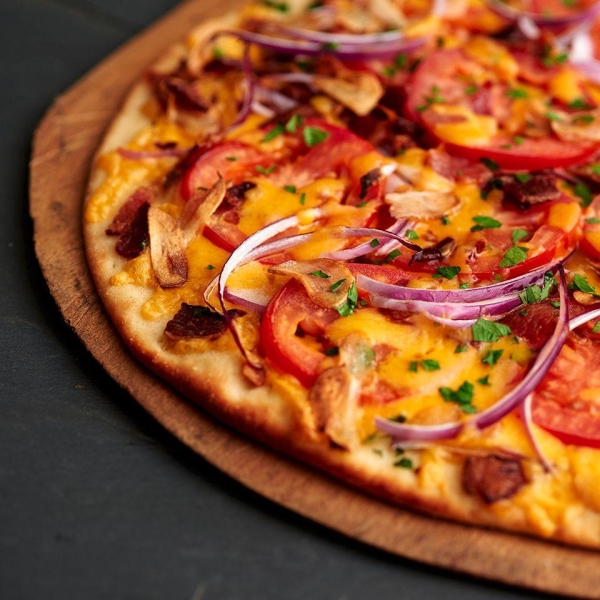 Cheesy Cracker Bread Pizza