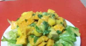 Roasted Sweet Potato Mango Salad