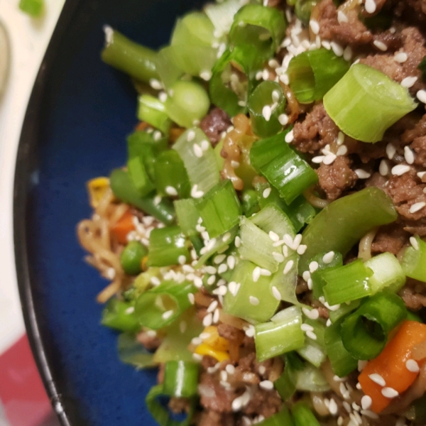 Asian Ground Beef Noodle Bowls