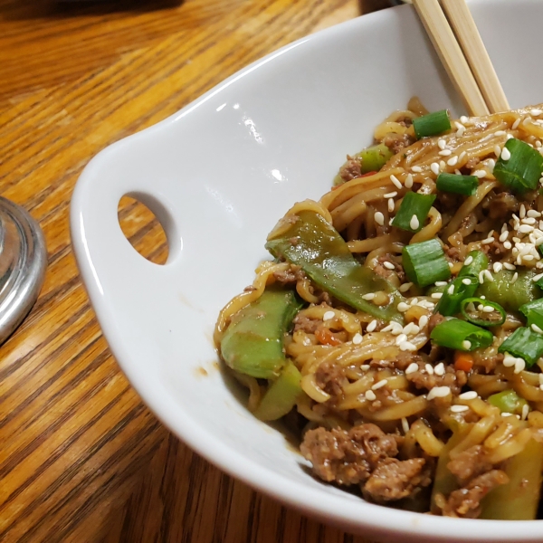 Asian Ground Beef Noodle Bowls
