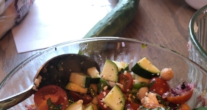 Mediterranean Zucchini and Chickpea Salad
