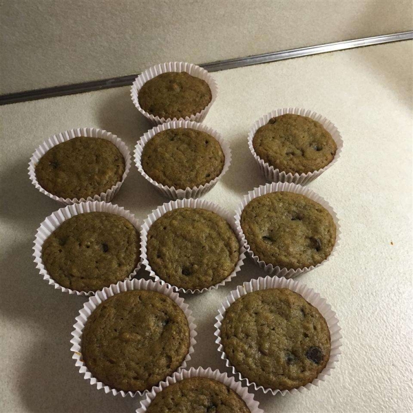 Banana Almond Chocolate Chip Muffins