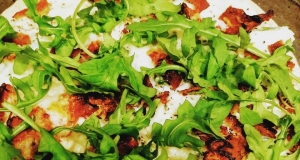 Ricotta, Bacon, and Arugula Skillet Pizza