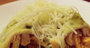 Mexican Flag Buffalo Chicken Enchiladas