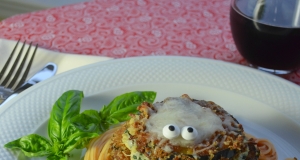 Panko and Beer Battered Eggplant Parmesan Stacks