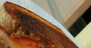 Cheddar, Baby Leek and Tomato Sandwich