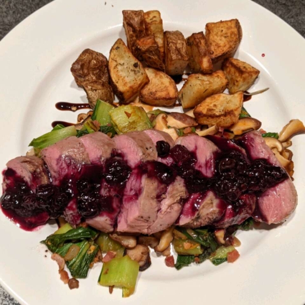 Pan-Seared Duck Breast with Blueberry Sauce