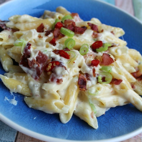 Gluten Free Elbows Fontina Mac and Cheese with Bacon