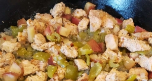 Korean Spicy Chicken Tenders with Sweet Apple