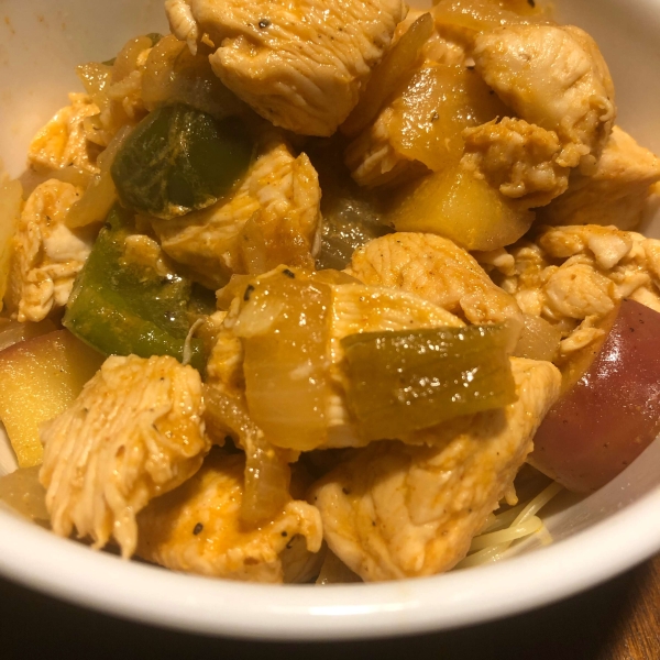 Korean Spicy Chicken Tenders with Sweet Apple