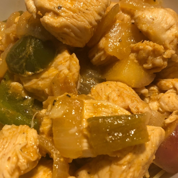 Korean Spicy Chicken Tenders with Sweet Apple