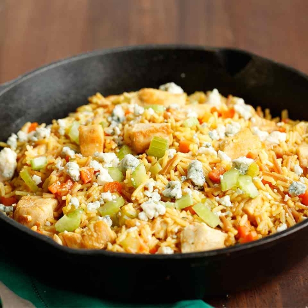 Buffalo Chicken & Rice Skillet