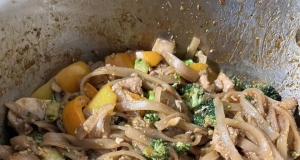 Chicken Pad Thai with Peanut Sauce