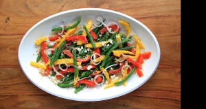 Cold Green Bean Salad with Mango and Red Peppers
