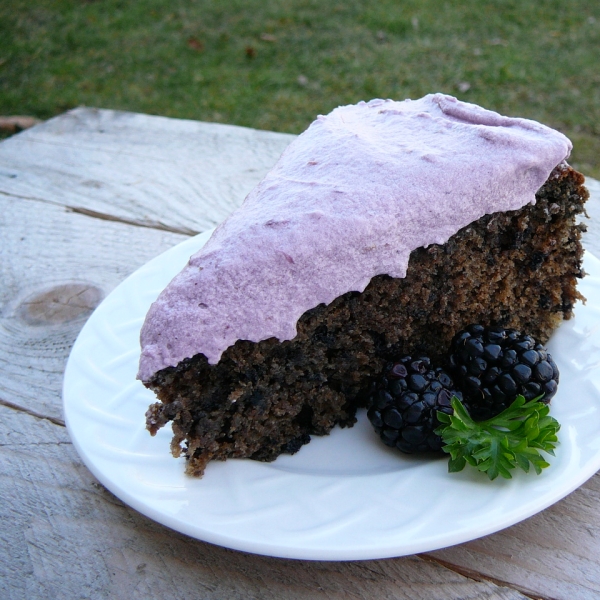 Crisp Evenings Blackberry Cake