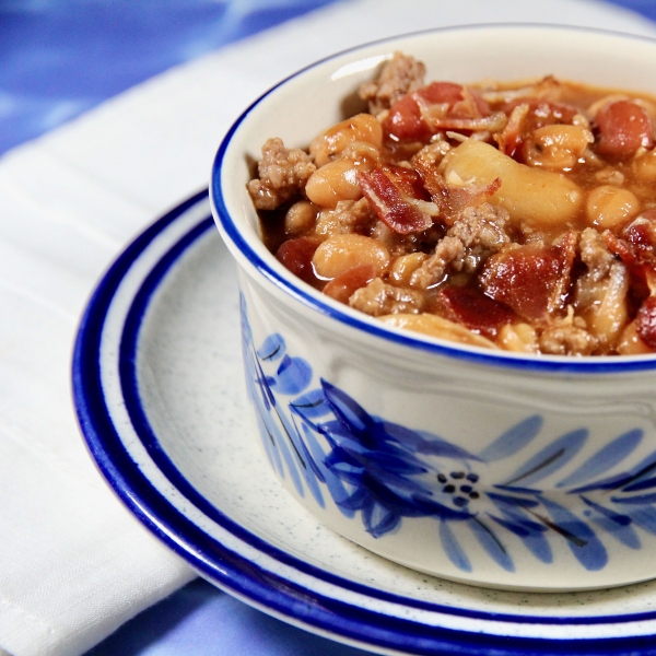 Beefed-Up Baked Beans and Bacon