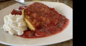 Cornbread Pancakes with Fresh Strawberry Syrup