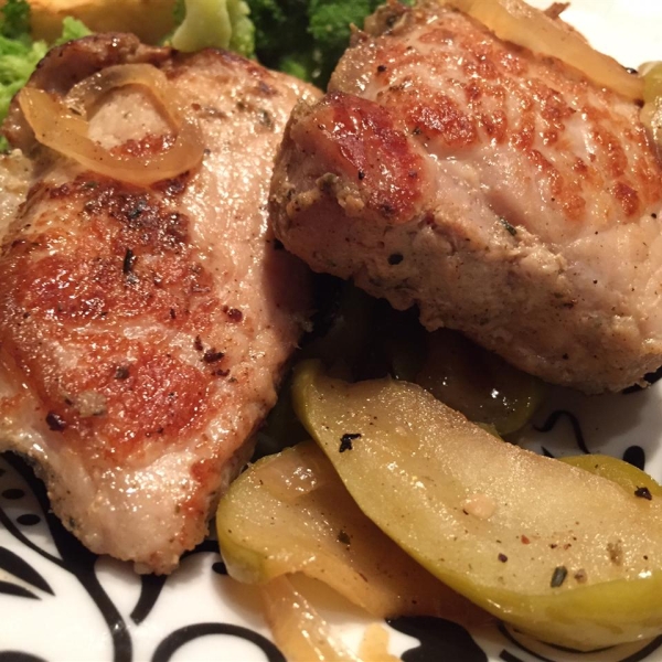 Garlic Herb Pork Medallions with Apples