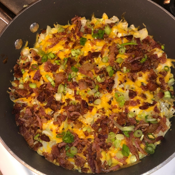 DeeAnn's Cheesy Bacon Cabbage