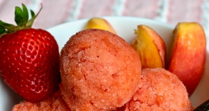 Peach and Strawberry Sorbet